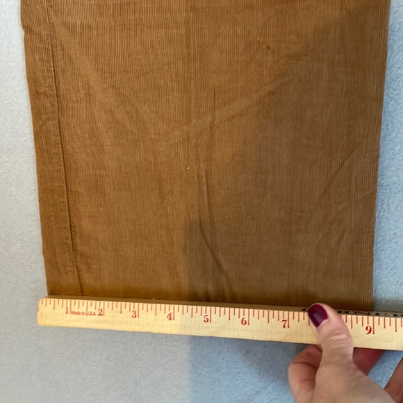 Bills Khakis Corduroy Pants Mens 34 Unhemmed Plain Front Standard Fit Brown Flaw - Picture 13 of 16